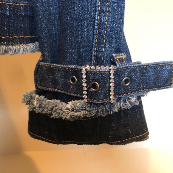 INC International Concepts Petite Denim Jean Jacket Size Medium NWOT - Picture 2 of 5